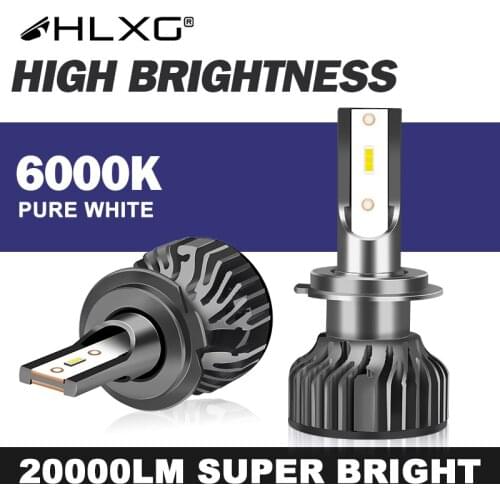 HLXG H1 car led headlight led lamp H8 H9 HB3 HB4 LED h7 H11 h4 9005 9006 luces Light 20000LM 6000K luz auto lampada led 12V bulb