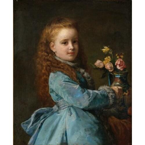 Free shipping classical girl portrait court figure canvas prints oil painting on canvas home wall art decoration picture