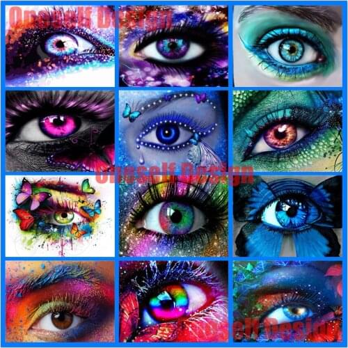 Magic eyes 5d diamond painting full square diy diamond mosaic sale diamond embroidery diy frame Christmas gift decoration home