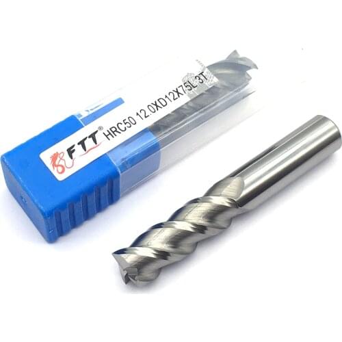 Endmill 1PCS HRC50 3F 12XD12X75L End Mill Milling Cutter CNC End Mills Alloy Carbide Tungsten Steel For Aluminum Machining