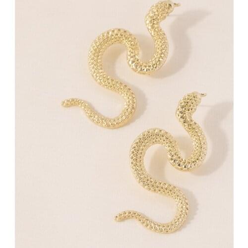 Lost Lady Punk Snake Long Earring Personality Stud Earings For Women Animal Female Statement Fashion Jewelry Wholesale Bijoux