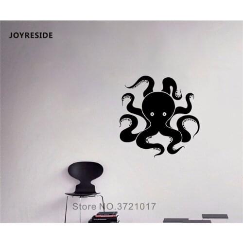 JOYRESIDE Octopu Wall Tentacles Sea Animal Decal Vinyl Sticker Art Interior Decor Bedroom Living Room Home Bathroom Murals A235