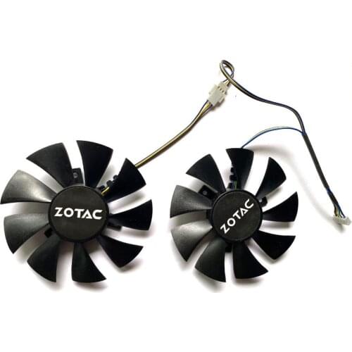 NEW 2PCS 85MM GA91S2H 4PIN DC 12V 0.35A GTX1060 GPU Fan For ZOTAC GeForce GTX 1060 AMP Edition GTX 1070 Mini Graphics Card Fans