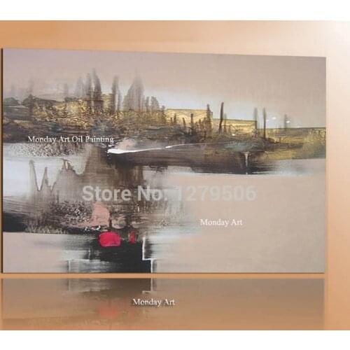 New 100% handmade Modern Canvas on Oil Painting Palette knife Tree Flowers Paintings Home living room Decor Wall Art