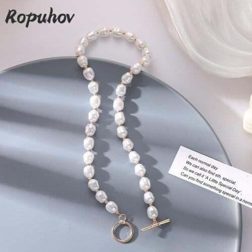Ropuhov 2021 New 925 Silver Jewelry Korean Fashion Woman Lady Gift Dongdaemun Temperament Pearl Necklace Wholesale