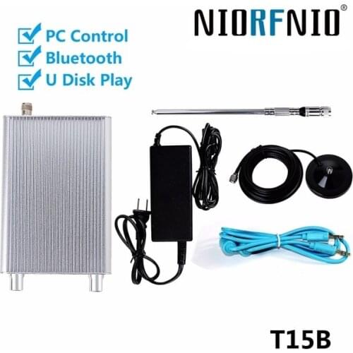 Upgraded NIORFNIO NIO-T15B 15W PLL FM Transmitter Radio Stereo Broadcast FM 87~108MHz for driver in cinema TR502