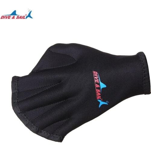 One Pairs Outdoor Sports Swimming Diving Gloves Hands Palm Webs Beginners' Swimming Diving Accessories Tools