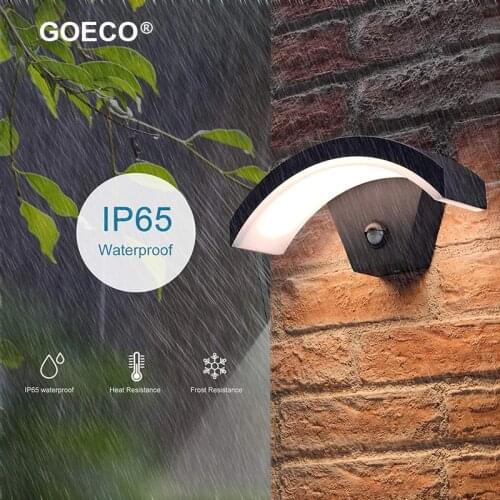 Outdoor LED Wall Lamp PIR Motion Sensor Waterproof Wall Light Garden Porch Courtyard Corridor 24W 220V Aluminum Lamp Body