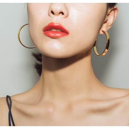 Exaggerated Trend Earring Fashion Wide-Brimmed big Round Ear Ring OL Style Woman Girl Ear Jewelry