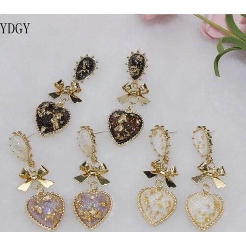 Ydgy Background fashion Pearl Earrings temperament female Crystal Earrings classic Wenta luxury gift female wedding jewelry Brid