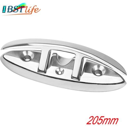 SS316 8 inch Sailboats Flip Up Folding Pull Up Cleat Dock Deck Boat marine Kayak hardware Line Rope mooring Cleat accessories