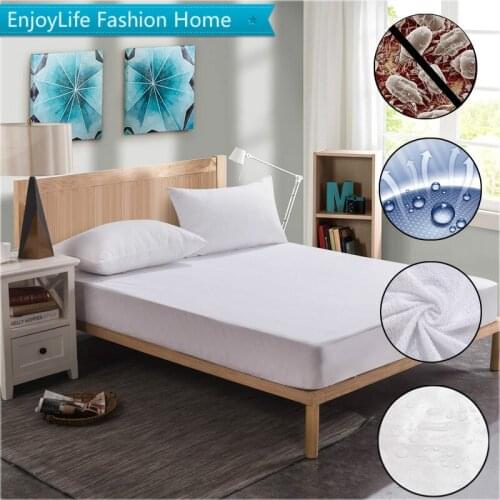 Russian 80X200cm Cotton Terry Waterproof Mattress Protector With Elastic Band Sheet Waterproof Mattress Cover For Hospital