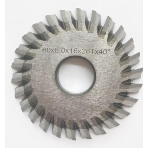 Inserted carbide cutter 0014 I.C.C. 60x6x16x26T for WENXING 216,218B,218D,218E,218F,288C,268 key milling machines cutting key