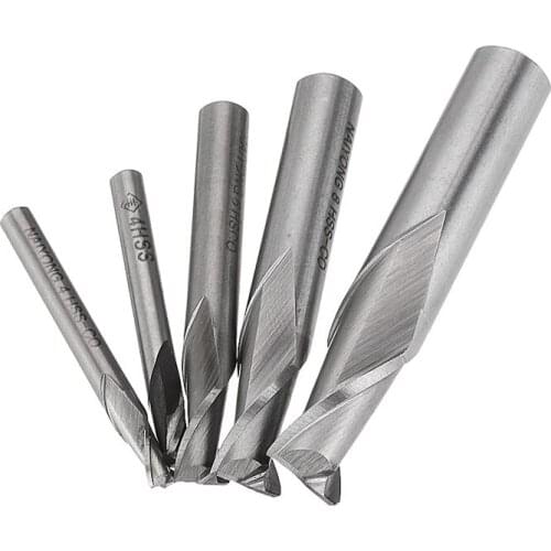 DANIU 3-10mm High Speed Steel Straight Shank End Mill Cutter 3/4/5/6/7/8/9/10mm Milling Cutter