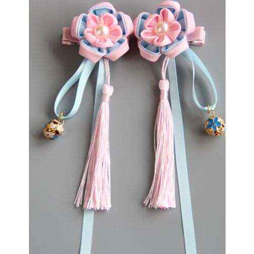26 Colors Folk-custom Hairpin Bell Flower Tassel Headwear Holiday Party Costume Headband For Women