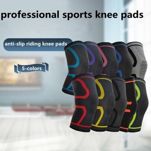 1Pcs Elastic Knee Pads Nylon Sports Fitness Kneepad For Running Basketball Volleyball Knee Support Fitness Gear Knee Brace