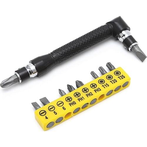 10 in 1 Socket Screwdriver L-shaped Angle Head Twin Wrench Driver Torx Flat Bit Q84D