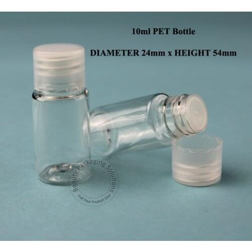 100pcs/lot 10ml Plastic Lotion Emulsion Bottle Facial Cream Pot 1/3OZ Women Cosmetic Packaging 10g White Screw Lid Pot