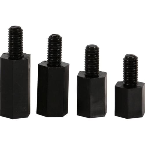 100Pcs M3 Plastic Nylon Screws Hex Column Standoff Male Female Spacer M2/M3/M4 Hex Nut Set Assortment Kit For PCB Motherboard PC
