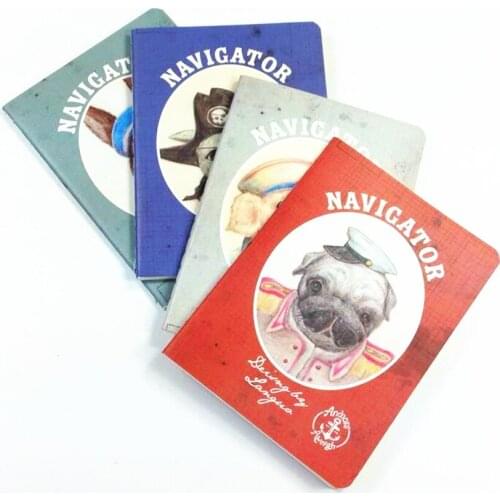 12pcs/lot 130*92MM New Cute navigation Animal series Kraft paper notebook journal Diary Notepad Memo pads Wholesale