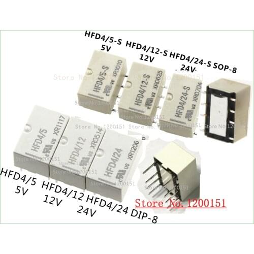 3pcs/lot HFD4 HFD4/5-S HFD4/12-S HFD4/24-S relay SOP8 HFD4/5 HFD4/12 HFD4/24 relay DIP8