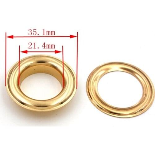 300pcs inner 20mm Light Gold Eyelet Grommet With Washers люверсы 20мм