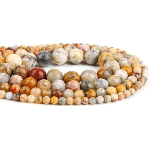 36-95pcs Faceted Bead 4 6 8 10mm Natural Stone Beads For Jewelry Making Findings Necklace Bracelet Earrings Findings