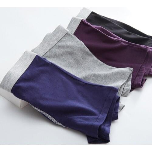 4Pcs/lot Boxer Men Cotton Underwear Male High-quality Solid Boxer Shorts Homme Sexy Breathable Underpants