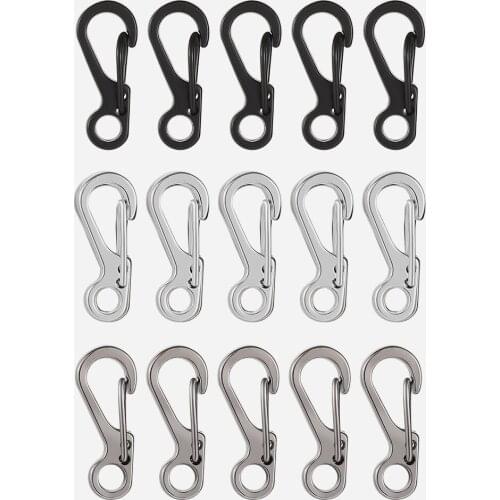 5Pcs Equipment Survival EDC Paracord Carabiner Snap Mini SF Spring Clip Camping Hiking Hook Backpack Tactical Buckle Clip