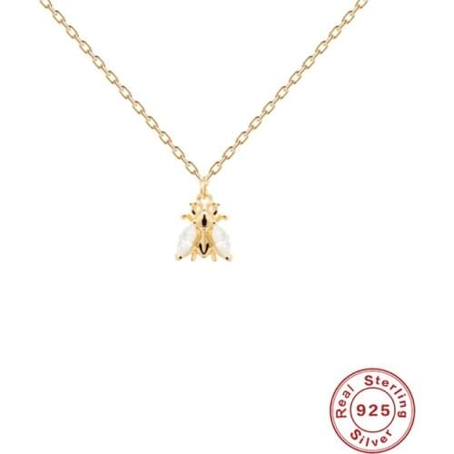 Aide 925 Sterling Silver Bee Stackable Wind Clavicle Chain Lady Necklaces Jewelry Gift Fine Women Wholesale Jewelry Colgante