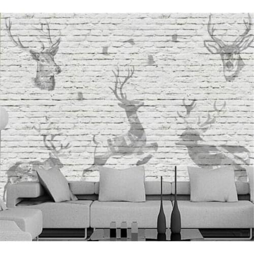 Beibehang Custom Wallpaper 3D Wall Painting Fashion Brick Wall TV Background Living Room Bedroom Wall Home Decoration