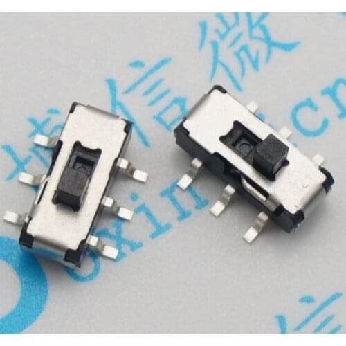 Free Shipping 50 Pcs MSS22D18 MINI Miniature SMD Slide Switch 2P2T 6Pin for DIY Electronic Accessories