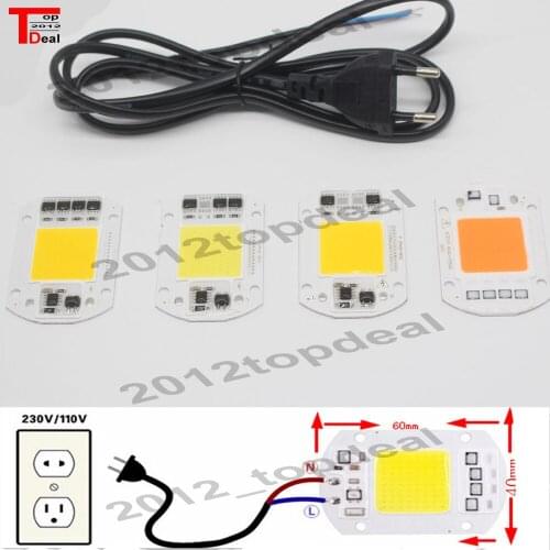 LED COB Lamp Chip 20W 30W 50W 220V 110V Input Smart IC Driver Fit For DIY LED Floodlight Spotlight Cold/Warm White/Full Spectrum