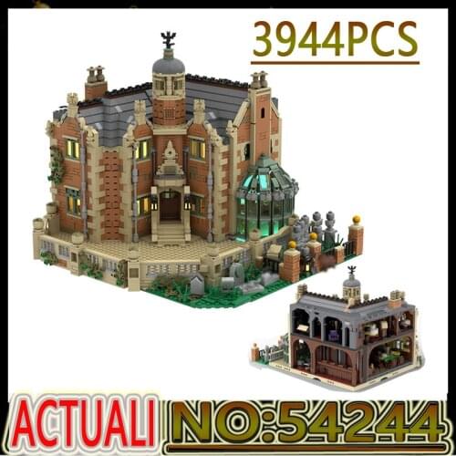 New The Haunted Manor Ghost House MOC-54244 Castle Fit Idea Model Streetview Building Blocks Bricks Kid Toys Birthday Gift