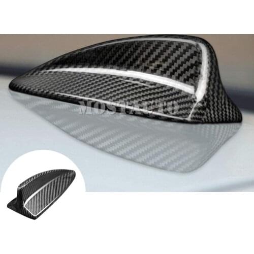 For BMW 3 Series E91 2004-2010 X1 E84 2009-2015 Real Carbon Fiber Exterior Car Roof Shark Fin Antenna Cover Trim Black/Red
