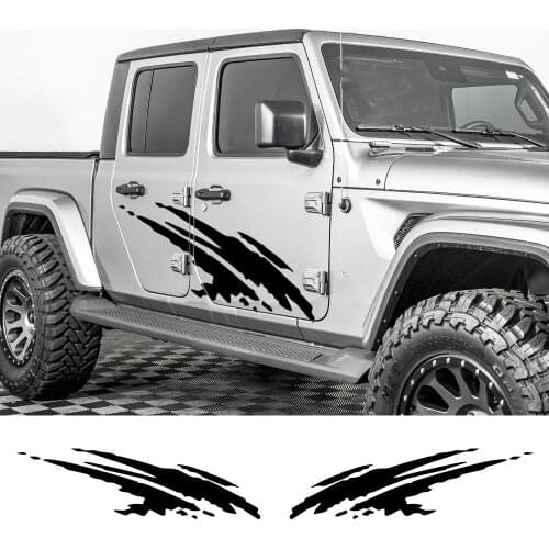 For Jeep Gladiator JT Pickup Door Side Stickers Truck Graphics Splash Style Decor Decals Car Vinyl Cover Auto Tuning Accessories