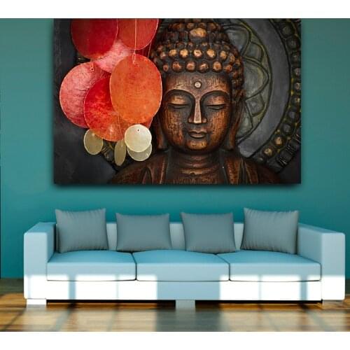 Art Oil Painting Buddha Statue Modern Wall Decorative Painting Canvas Poster Living Room Bedroom Dining Room Decor