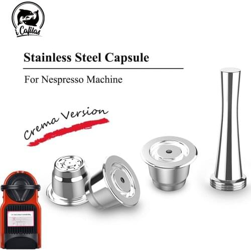 New Version Recargables Coffee Filter Espresso Capsulas Stainless Steel Nespresso Refillable Capsule Reusable For Essenza Mini