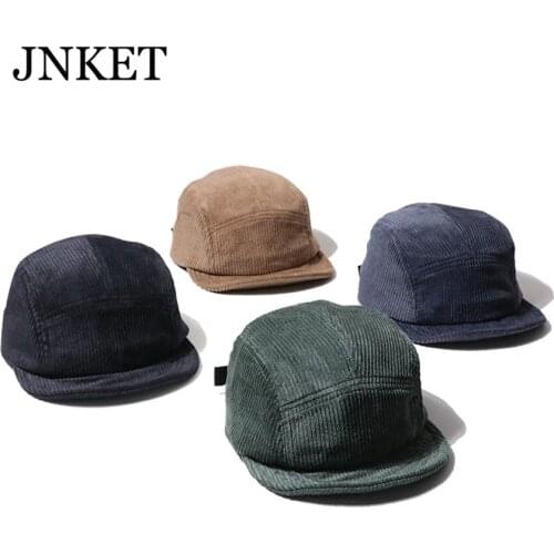 JNKET New Retro Autumn Winter Cap Corduroy Short Visor Baseball Cap Hip Hop Caps Outdoor Sunhat Snapbacks Hats Gorras Casquette