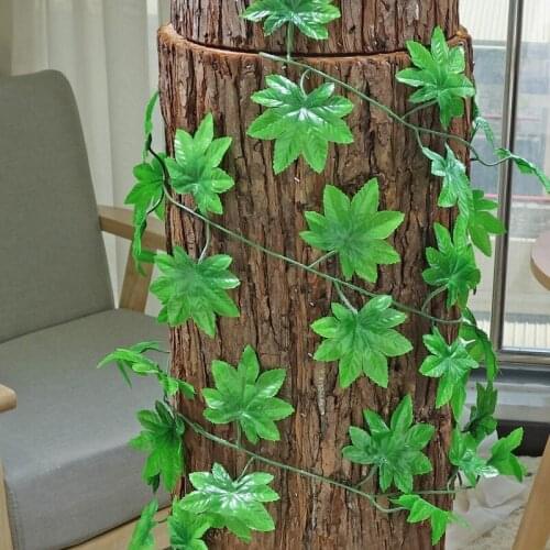 Maple leaf artificial plants artificial flowers fake green plants vines foliage leaves rattan home windowill wedding decoration