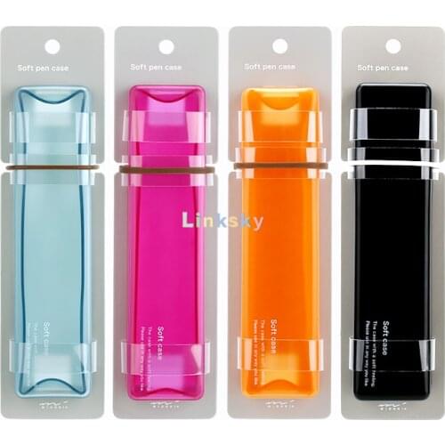 Midori Soft Silicone Pen Case,Soft colored and touch pen case from Midori,Good for students/ daily use, carrying in your any bag