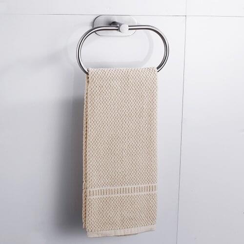 Chrome Towel Ring Bathroom Wall Mounted Home Hotel Organizer Hand Rack Roll Rail Holder Toilet Supplies Hardware