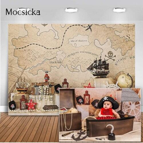 Navigation Adventure Travel Backdrop for Photography World Map Newborn Kids Birthday Portrait Background for Cake Samsh Props