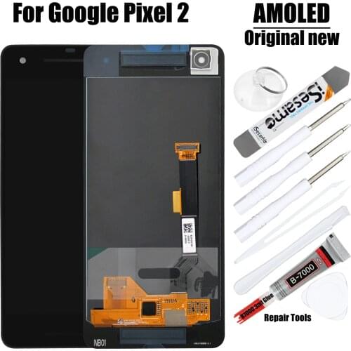 5.0" Original AMOLED Replacement for Google Pixel 2 G011A LCD Display OLED Screen Touch Digitizer Assembly