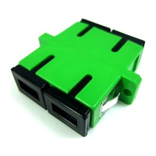 100PCS SC/APC Adapter New SC Female Fiber Optic Duplex Single Mode SC Flange with Flange Plastic Fiber Coupler