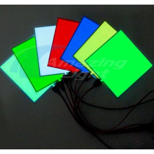 EL panel backlight led glowing 10*10 cm panel backlight LED electroluminescent el backlight with DC3V / DC5V / DC12V inverter