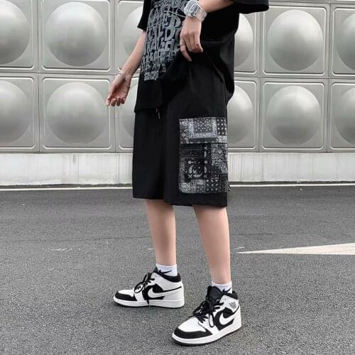 Workwear shorts mens summer port fashion brand new cashew pants ins Korean version of the trend of casual five-point pants