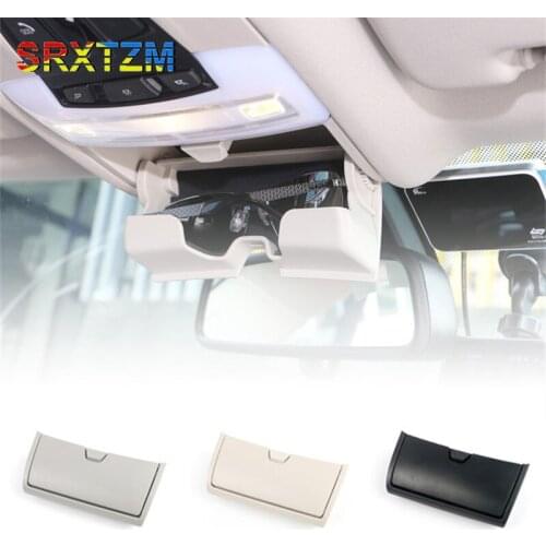 SRXTZM Car Dome Light Sunglasses Holder Glasses Case Cage Organizer Storage Box Special For BMW X5 X6 F15 F16 2014-2017 1PCS New