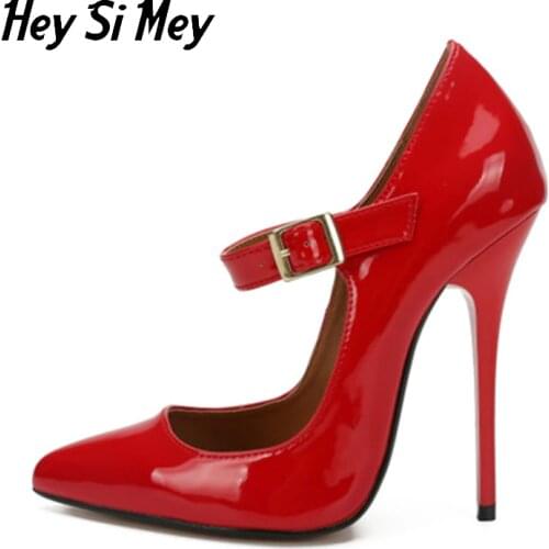 Hey Si Mey Pumps Womens Shoes Metal Decoration In High Heels 13cm Silk Sexy Fashion Night Club Autumn Ladies Shoes Large Size