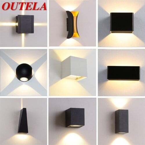 OUTELA Outdoor Wall Lamp LED Aluminum Waterproof Sconces Creative Decorative For Porch Staircase Corridor Living Room Bedroom
